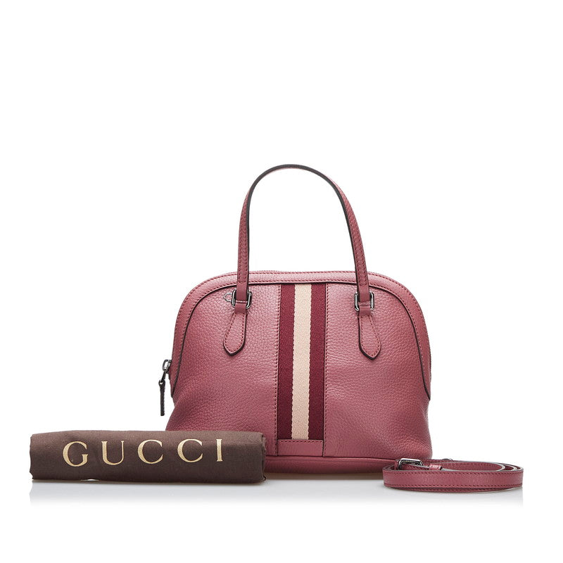 グッチ シェリーライン ハンドバッグ ショルダーバッグ 2WAY 341504 ピンク レザー レディース GUCCI 【中古】