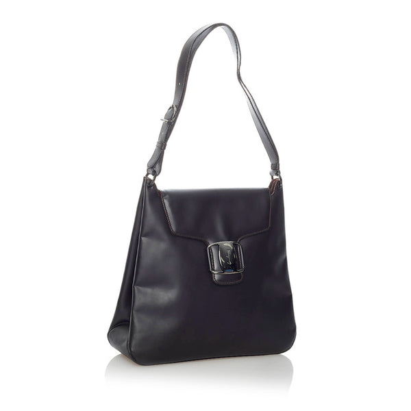 サルヴァトーレフェラガモ ヴァラ ショルダーバッグ BA217644 ブラウン レザー レディース Salvatore Ferragamo 【中古】