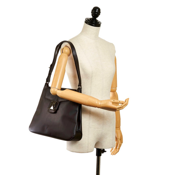 サルヴァトーレフェラガモ ヴァラ ショルダーバッグ BA217644 ブラウン レザー レディース Salvatore Ferragamo 【中古】