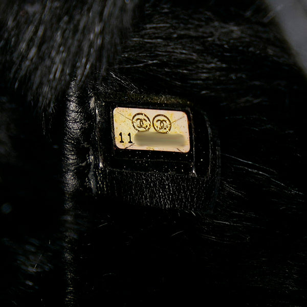 シャネル ココマーク ムートントート トートバッグ ブラック ムートン スウェード レディース CHANEL 【中古】