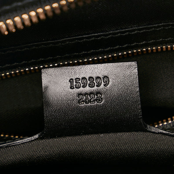 グッチ グッチシマ ホースビット バンブー ハンドバッグ 159399 ブラック レザー レディース GUCCI 【中古】