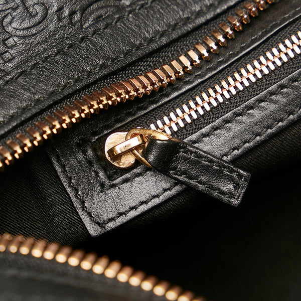 グッチ グッチシマ ホースビット バンブー ハンドバッグ 159399 ブラック レザー レディース GUCCI 【中古】