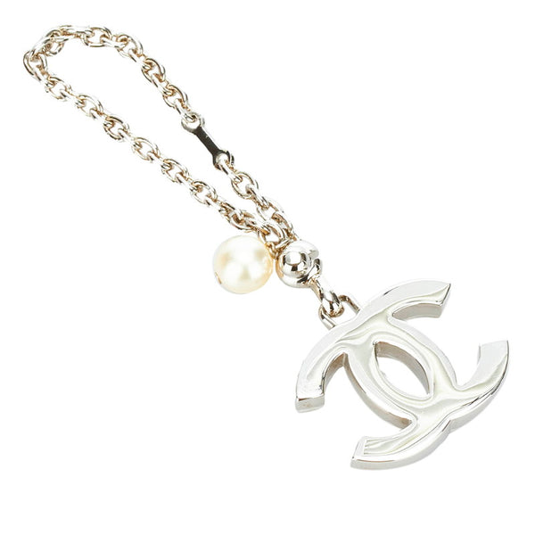 シャネル ココマーク フェイクパール チャーム シルバー メタル レディース CHANEL 【中古】