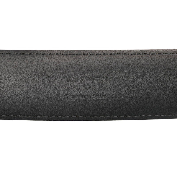 ルイ ヴィトン ダミエ サンチュール ポンヌフ ベルト M9402 ブラック PVC レザー メンズ LOUIS VUITTON 【中古】