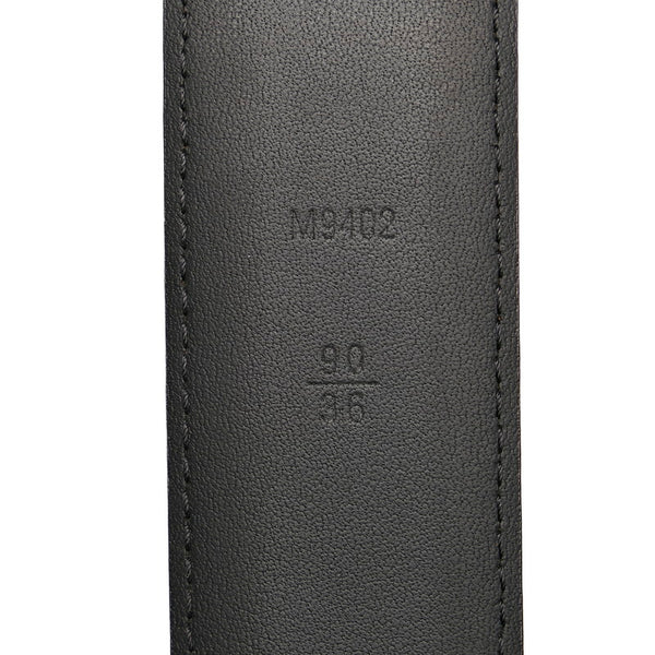 ルイ ヴィトン ダミエ サンチュール ポンヌフ ベルト M9402 ブラック PVC レザー メンズ LOUIS VUITTON 【中古】