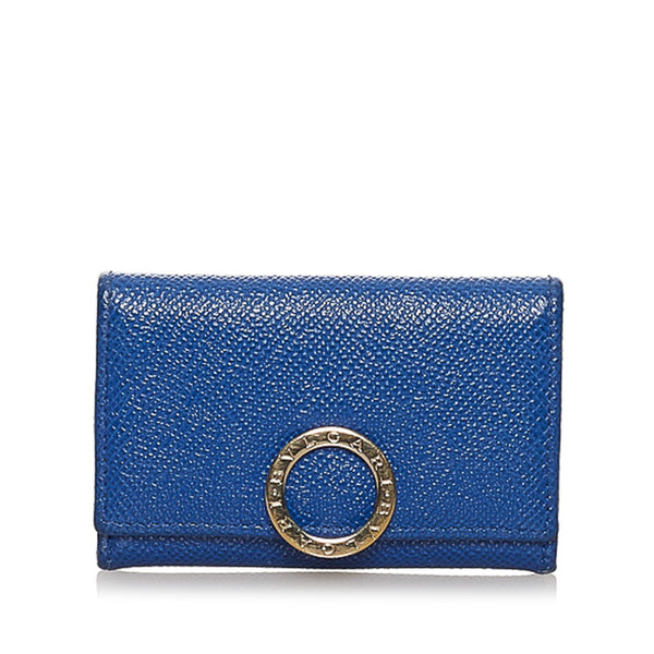 ブルガリ コインケース ブルー レザー レディース BVLGARI 【中古】