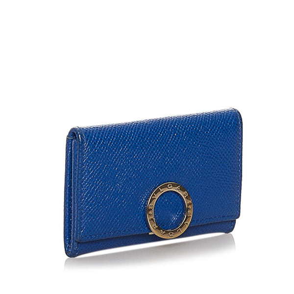 ブルガリ コインケース ブルー レザー レディース BVLGARI 【中古】