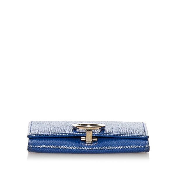ブルガリ コインケース ブルー レザー レディース BVLGARI 【中古】