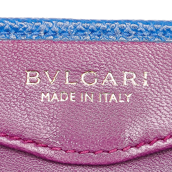 ブルガリ コインケース ブルー レザー レディース BVLGARI 【中古】