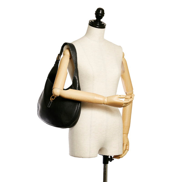 サルヴァトーレフェラガモ ガンチーニ AU-21-2421 ブラック レザー ワンショルダー レディース Salvatore Ferragamo 【中古】