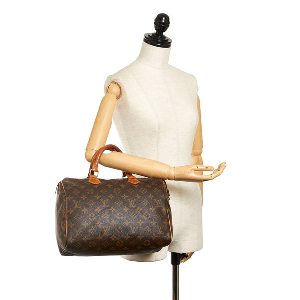 ルイ ヴィトン モノグラム スピーディー30 ハンドバッグ ボストンバッグ M41526 ブラウン PVC レザー レディース LOUIS VUITTON 【中古】