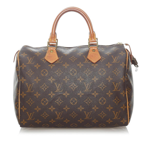 ルイ ヴィトン モノグラム スピーディー30 ハンドバッグ ボストンバッグ M41526 ブラウン PVC レザー レディース LOUIS VUITTON 【中古】