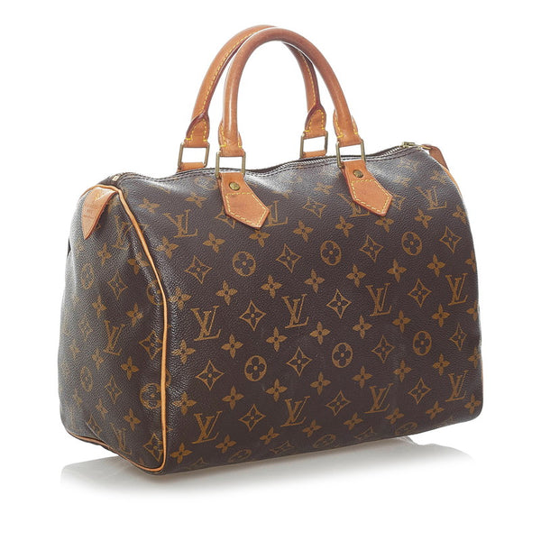 ルイ ヴィトン モノグラム スピーディー30 ハンドバッグ ボストンバッグ M41526 ブラウン PVC レザー レディース LOUIS VUITTON 【中古】