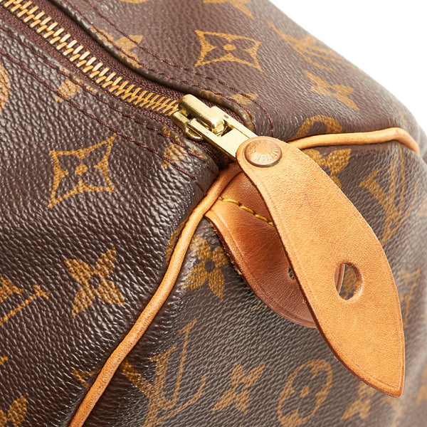 ルイ ヴィトン モノグラム スピーディー30 ハンドバッグ ボストンバッグ M41526 ブラウン PVC レザー レディース LOUIS VUITTON 【中古】