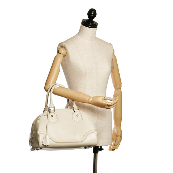 ルイ ヴィトン エピ モンテーニュPM ハンドバッグ M5932J ホワイト レザー レディース LOUIS VUITTON 【中古】