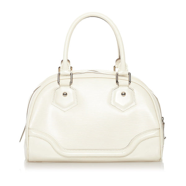 ルイ ヴィトン エピ モンテーニュPM ハンドバッグ M5932J ホワイト レザー レディース LOUIS VUITTON 【中古】