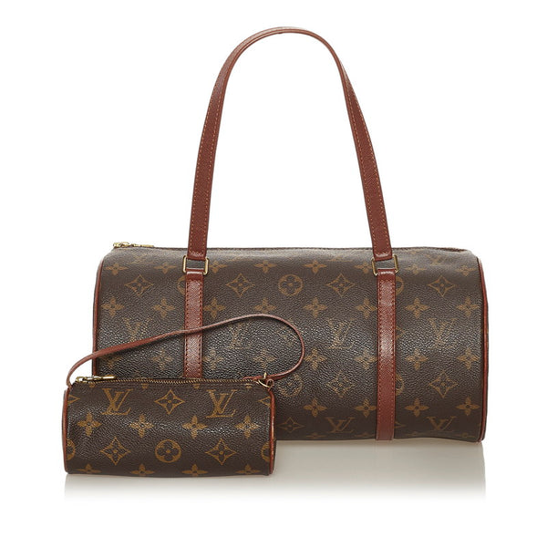 ルイ ヴィトン モノグラム パピヨン30 ハンドバッグ M51365 ブラウン PVC レザー レディース LOUIS VUITTON 【中古】