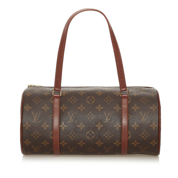 ルイ ヴィトン モノグラム パピヨン30 ハンドバッグ M51365 ブラウン PVC レザー レディース LOUIS VUITTON 【中古】