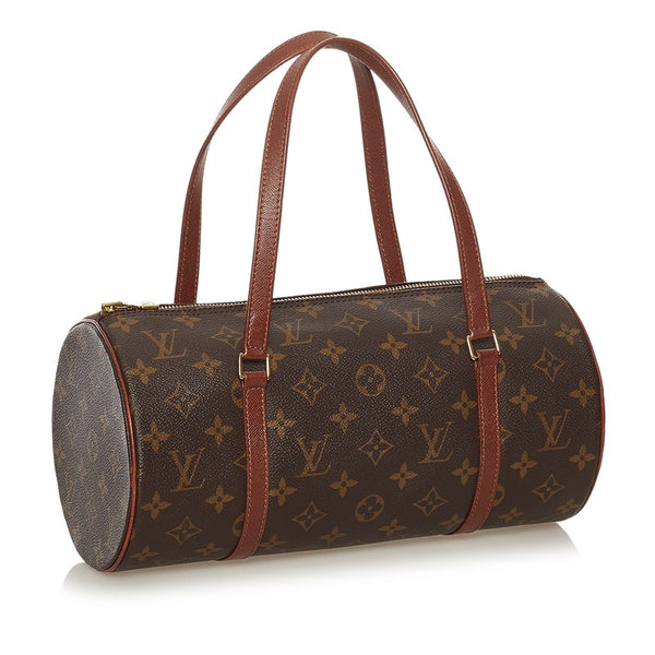 ルイ ヴィトン モノグラム パピヨン30 ハンドバッグ M51365 ブラウン PVC レザー レディース LOUIS VUITTON 【中古】