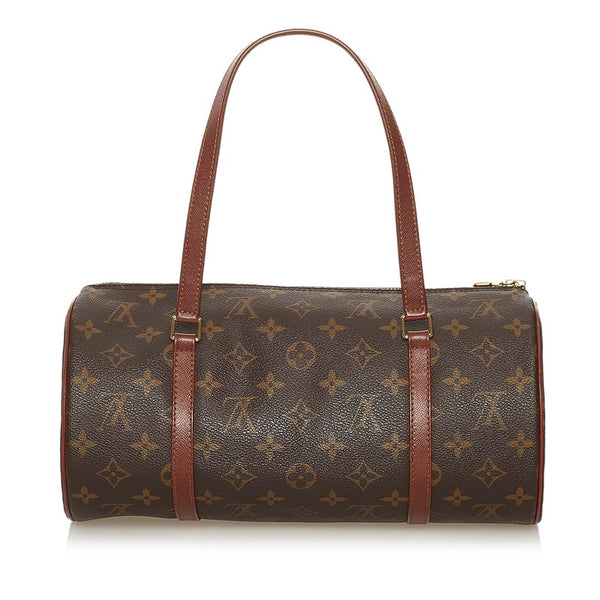 ルイ ヴィトン モノグラム パピヨン30 ハンドバッグ M51365 ブラウン PVC レザー レディース LOUIS VUITTON 【中古】