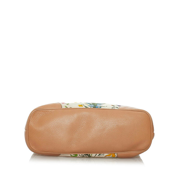 グッチ フローラ トートバッグ 358470 ベージュ マルチ キャンバス レザー レディース GUCCI 【中古】
