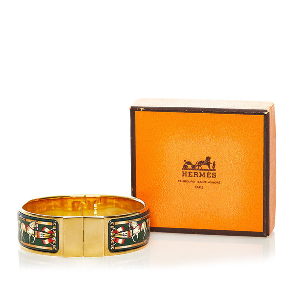 エルメス エマイユGM バングル ゴールド メッキ レディース HERMES 【中古】