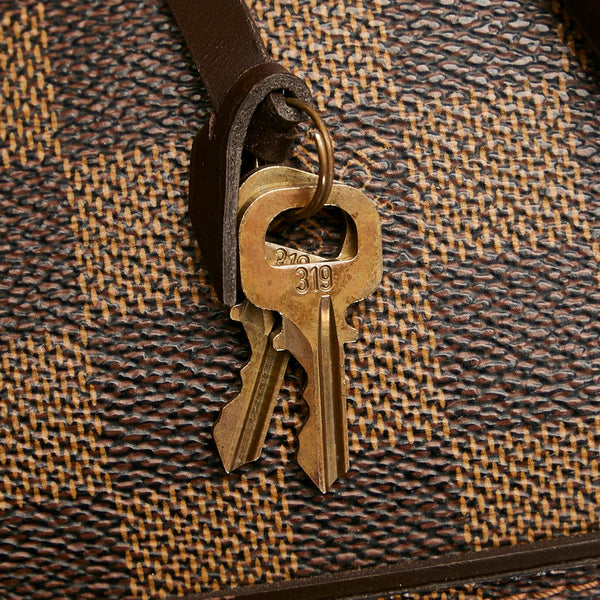 ルイ ヴィトン ダミエ ドゥオモ ハンドバッグ N60008 ブラウン PVC レザー レディース LOUIS VUITTON 【中古】