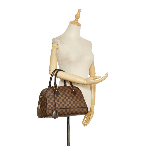 ルイ ヴィトン ダミエ ドゥオモ ハンドバッグ N60008 ブラウン PVC レザー レディース LOUIS VUITTON 【中古】