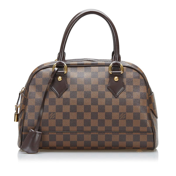ルイ ヴィトン ダミエ ドゥオモ ハンドバッグ N60008 ブラウン PVC レザー レディース LOUIS VUITTON 【中古】