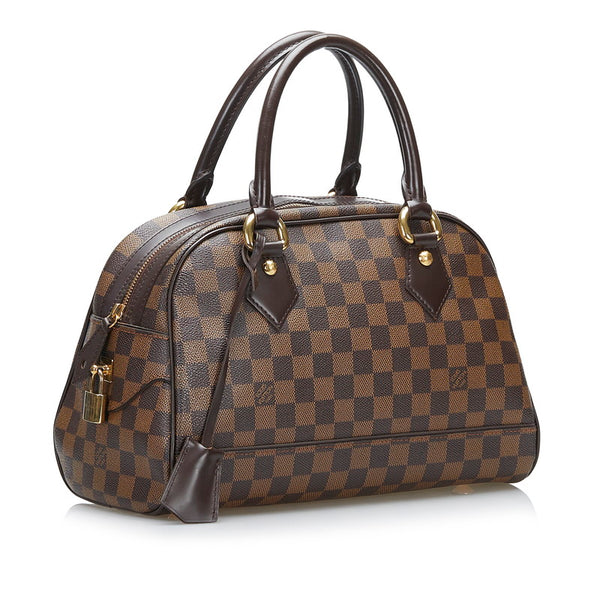 ルイ ヴィトン ダミエ ドゥオモ ハンドバッグ N60008 ブラウン PVC レザー レディース LOUIS VUITTON 【中古】
