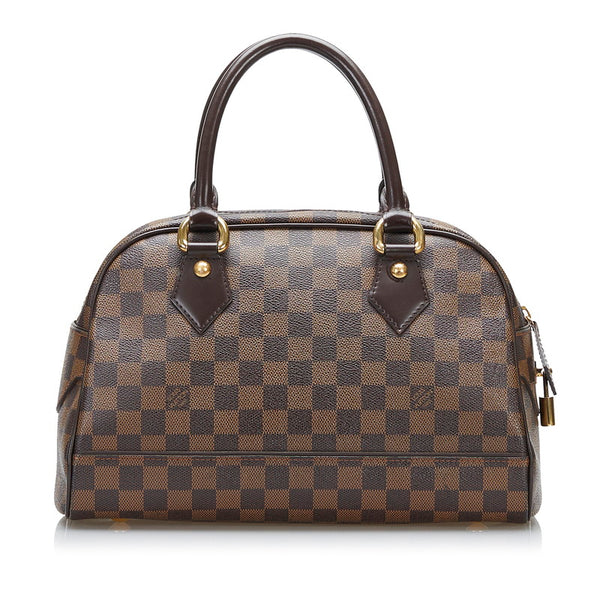 ルイ ヴィトン ダミエ ドゥオモ ハンドバッグ N60008 ブラウン PVC レザー レディース LOUIS VUITTON 【中古】