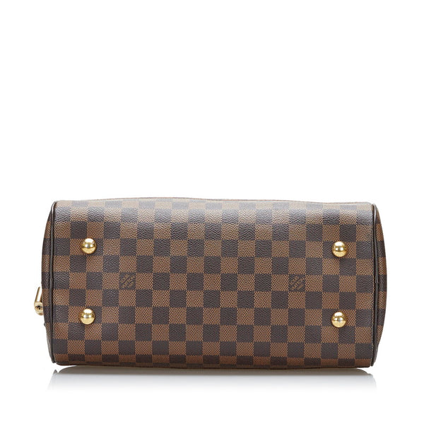 ルイ ヴィトン ダミエ ドゥオモ ハンドバッグ N60008 ブラウン PVC レザー レディース LOUIS VUITTON 【中古】