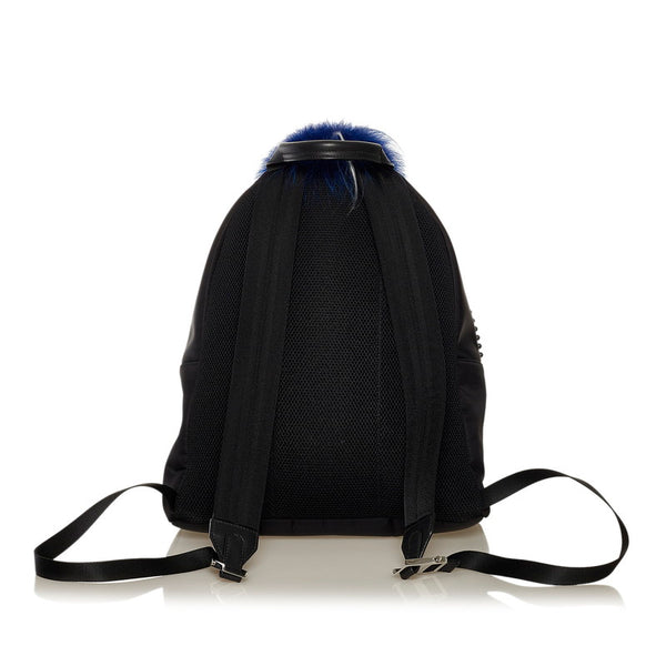 フェンディ カールラガーフェルド リュック バックパック 7VZ016 ブラック ナイロン レザー メンズ FENDI 【中古】