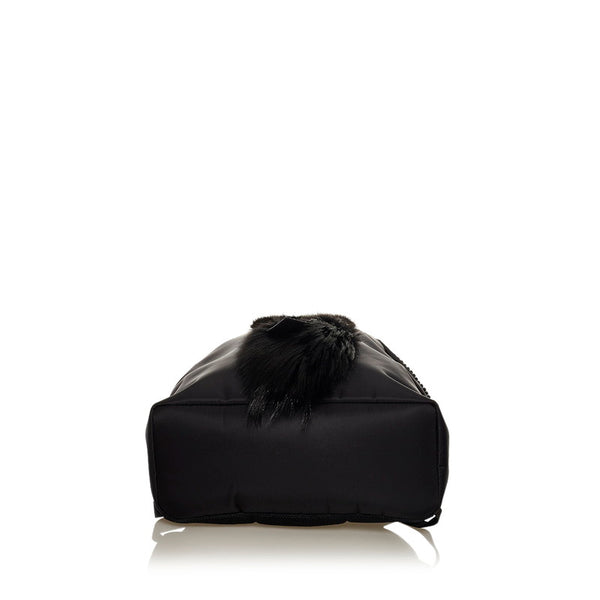 フェンディ カールラガーフェルド リュック バックパック 7VZ016 ブラック ナイロン レザー メンズ FENDI 【中古】