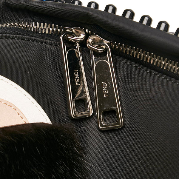 フェンディ カールラガーフェルド リュック バックパック 7VZ016 ブラック ナイロン レザー メンズ FENDI 【中古】