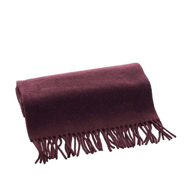 フェンディ マフラー ボルドー ウール レディース FENDI 【中古】