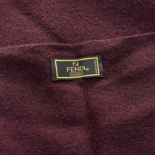 フェンディ マフラー ボルドー ウール レディース FENDI 【中古】
