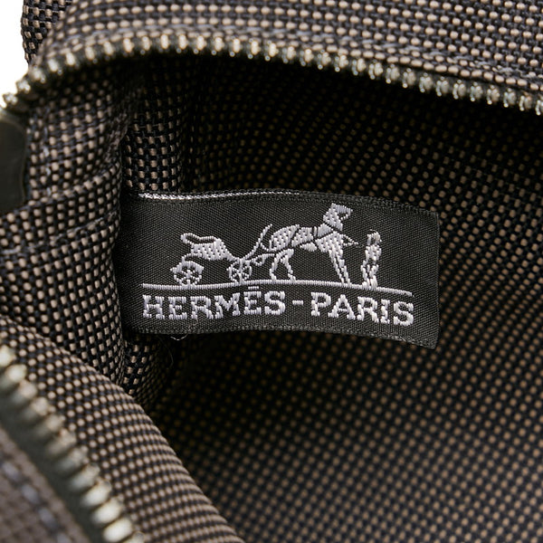 エルメス エールラインPM ハンドバッグ グレー  キャンバス レディース HERMES 【中古】