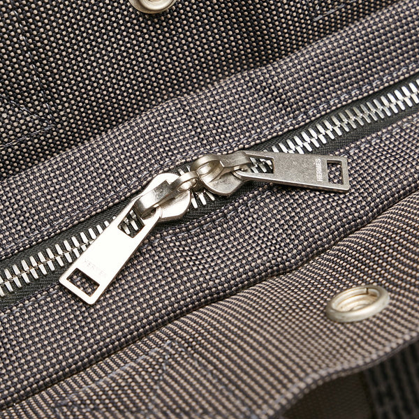 エルメス エールラインPM ハンドバッグ グレー  キャンバス レディース HERMES 【中古】