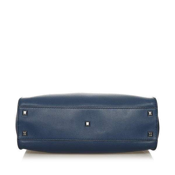 フェンディ ピーカブー スタッズ ハンドバッグ ショルダーバッグ 2WAY 8BN290 ネイビー レザー レディース FENDI 【中古】