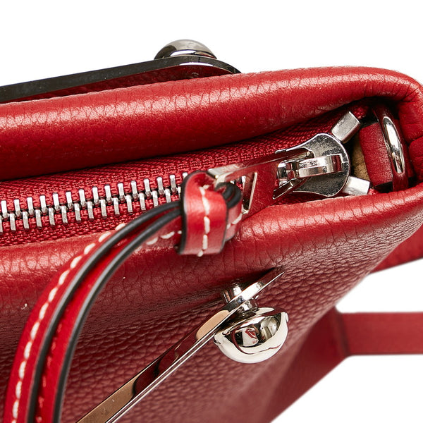 ロエベ ミッシースモール ハンドバッグ ショルダーバッグ 2WAY レッド レザー レディース LOEWE 【中古】