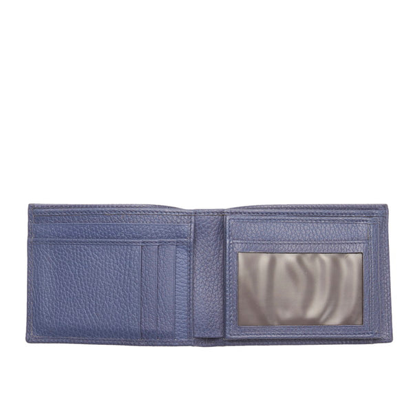 グッチ 二つ折り財布 217041 ライトブルー レザー メンズ GUCCI 【中古】