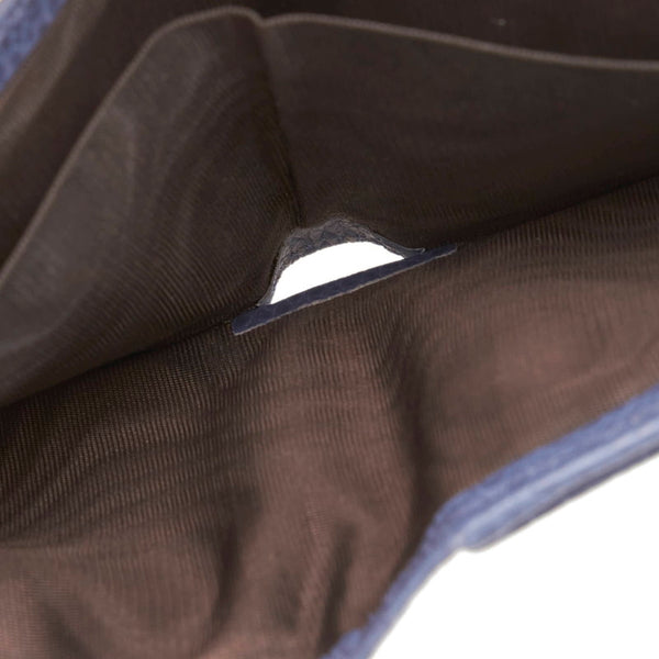 グッチ 二つ折り財布 217041 ライトブルー レザー メンズ GUCCI 【中古】