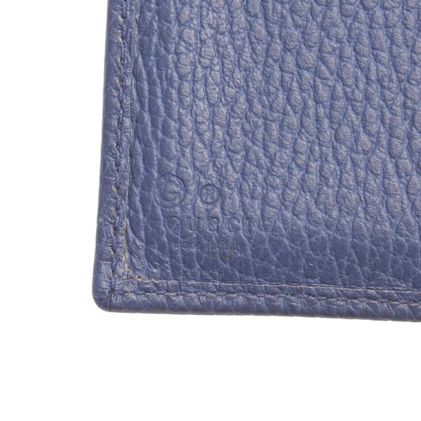 グッチ 二つ折り財布 217041 ライトブルー レザー メンズ GUCCI 【中古】