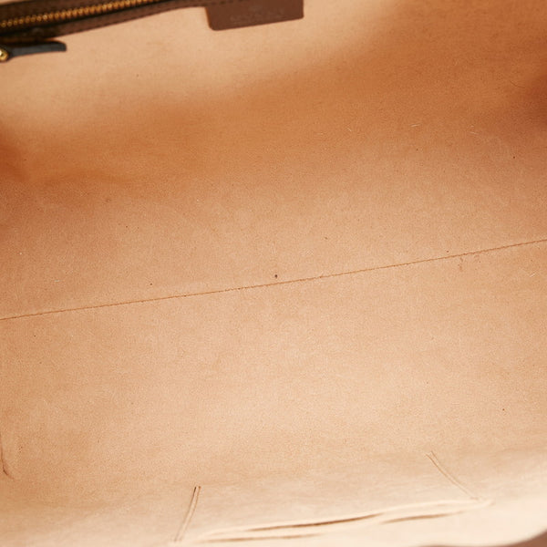 グッチ GGスプリーム シェリーライン オフィディア ハンドバッグ ショルダーバッグ 2WAY 524537 ブラウン キャンバス レザー レディース GUCCI 【中古】