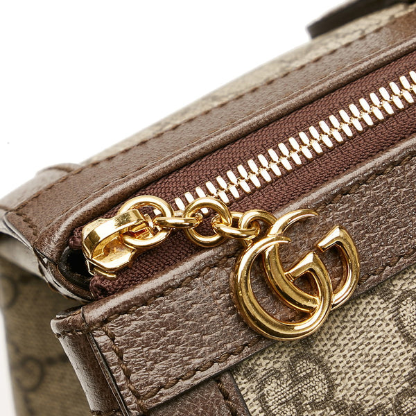グッチ GGスプリーム シェリーライン オフィディア ハンドバッグ ショルダーバッグ 2WAY 524537 ブラウン キャンバス レザー レディース GUCCI 【中古】