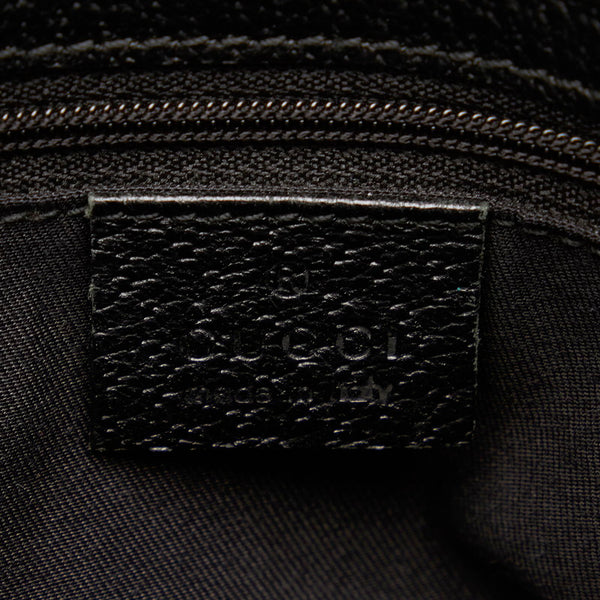 グッチ GGキャンバス ハンドバッグ トートバッグ 120840 ブラック キャンバス レザー レディース GUCCI 【中古】