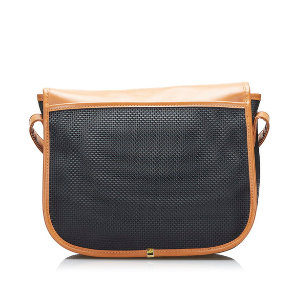 サンローラン 斜め掛け ショルダーバッグ  ブラウン ブラック PVC レザー レディース SAINT LAURENT 【中古】