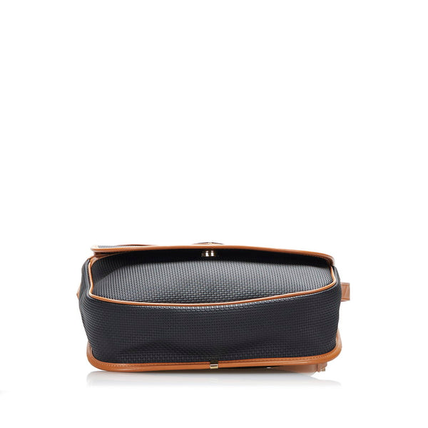 サンローラン 斜め掛け ショルダーバッグ  ブラウン ブラック PVC レザー レディース SAINT LAURENT 【中古】