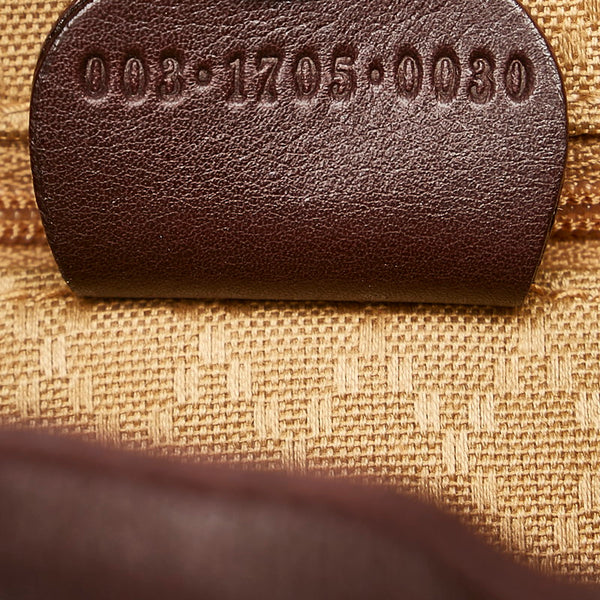 グッチ バンブー ミニ リュック バックパック 0031705 ダークブラウン レザー レディース GUCCI 【中古】